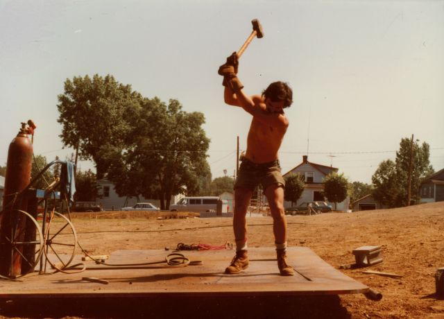 Photo inconnue, 1984, coll. Est-Nord-Est, résidence d'artistes.